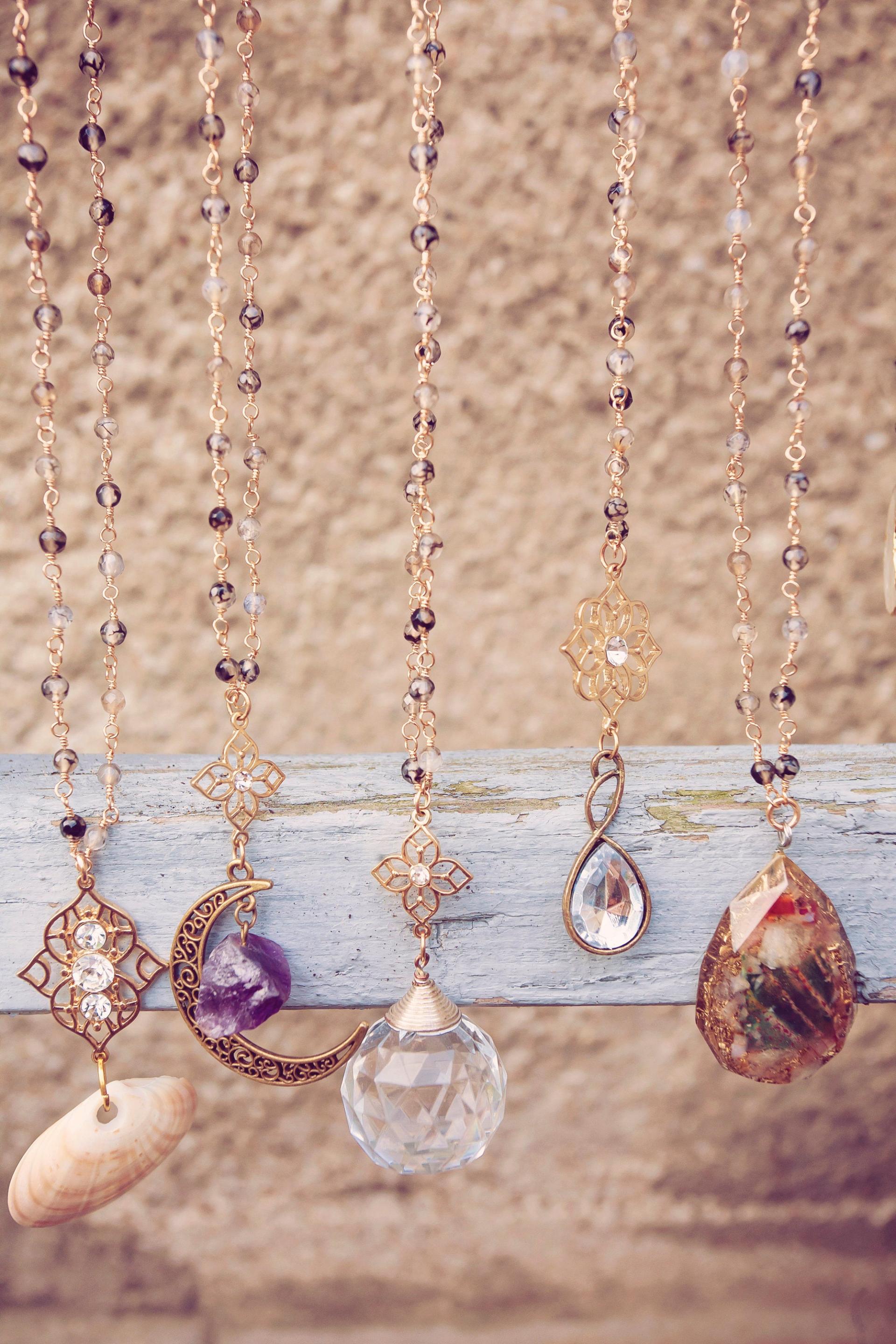 Bohemian Silver pendant Necklace